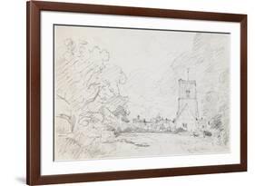 A Church and Cottage, C.1829-John Constable-Framed Giclee Print