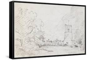 A Church and Cottage, C.1829-John Constable-Framed Stretched Canvas