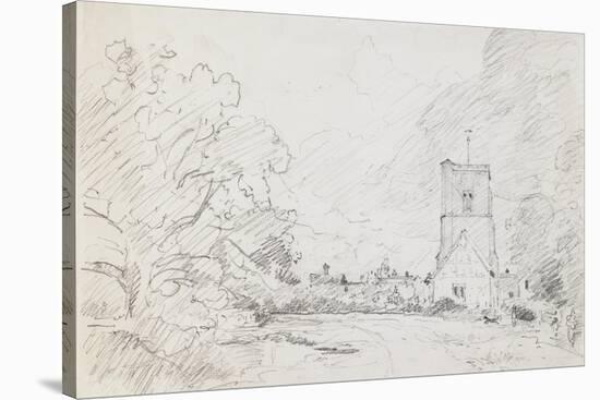 A Church and Cottage, C.1829-John Constable-Stretched Canvas