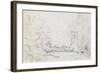 A Church and Cottage, C.1829-John Constable-Framed Giclee Print
