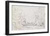 A Church and Cottage, C.1829-John Constable-Framed Giclee Print