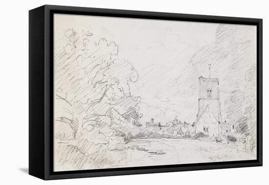 A Church and Cottage, C.1829-John Constable-Framed Stretched Canvas