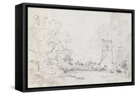 A Church and Cottage, C.1829-John Constable-Framed Stretched Canvas