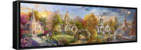 A Church for all Seasons-Nicky Boehme-Framed Stretched Canvas
