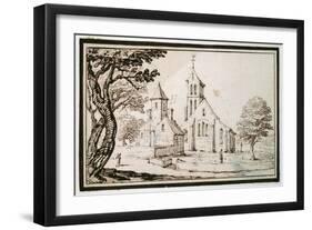 A Church in Lorraine and a Neighbouring Building-Jacques Callot-Framed Giclee Print