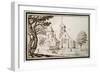 A Church in Lorraine and a Neighbouring Building-Jacques Callot-Framed Giclee Print