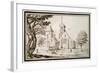 A Church in Lorraine and a Neighbouring Building-Jacques Callot-Framed Giclee Print