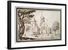 A Church in Lorraine and a Neighbouring Building-Jacques Callot-Framed Giclee Print