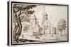 A Church in Lorraine and a Neighbouring Building-Jacques Callot-Stretched Canvas