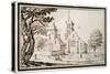 A Church in Lorraine and a Neighbouring Building-Jacques Callot-Stretched Canvas