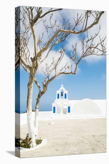 A Church in Oia, Santorini, Greece-Nadia Isakova-Stretched Canvas