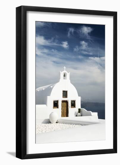 A Church in Oia, Santorini (Thira), Greece-Nadia Isakova-Framed Photographic Print