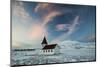 A church in the winter in western Iceland at sunset.-Alex Saberi-Mounted Photographic Print