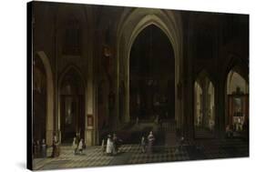 A Church Interior by Candlelight-Pieter Neefs-Stretched Canvas