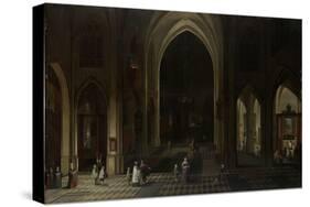 A Church Interior by Candlelight-Pieter Neefs-Stretched Canvas