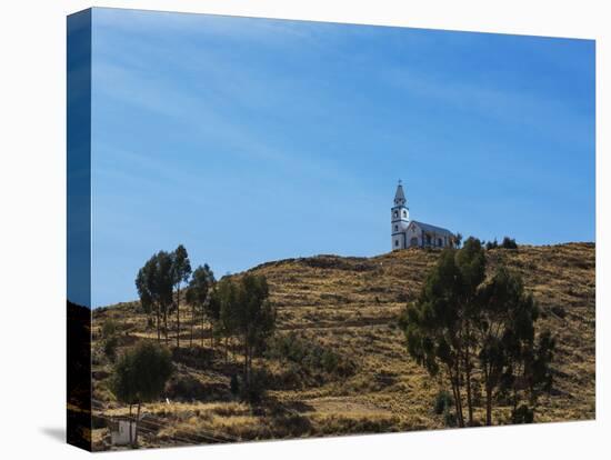 A Church Near Lake Titicaca-Alex Saberi-Stretched Canvas