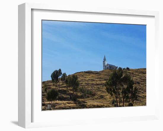 A Church Near Lake Titicaca-Alex Saberi-Framed Premium Photographic Print