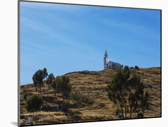 A Church Near Lake Titicaca-Alex Saberi-Mounted Premium Photographic Print