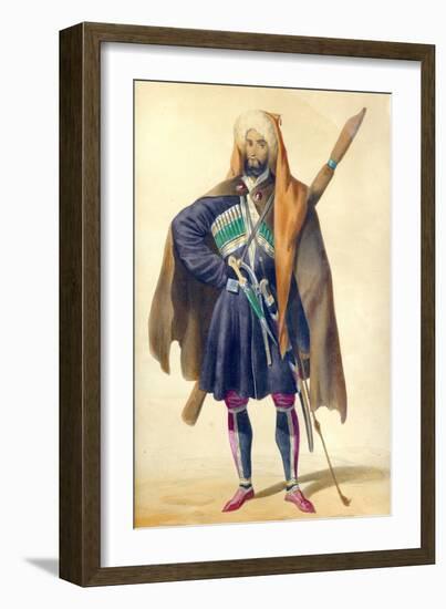 A Circassian (From: Scenes, Paysages, Meurs Et Costumes Du Caucas), 1840-Grigori Grigorievich Gagarin-Framed Giclee Print