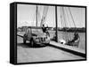 A Citroën 2CV on the Quay at a Harbour, C1957-null-Framed Stretched Canvas