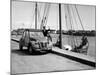 A Citroën 2CV on the Quay at a Harbour, C1957-null-Mounted Photographic Print