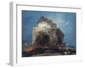 A City on a Rock, 1850-75-Francisco de Goya-Framed Giclee Print