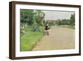 A City Park, C.1887-William Merritt Chase-Framed Giclee Print