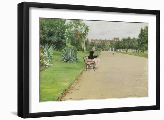 A City Park, C.1887-William Merritt Chase-Framed Giclee Print