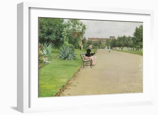 A City Park, C.1887-William Merritt Chase-Framed Giclee Print