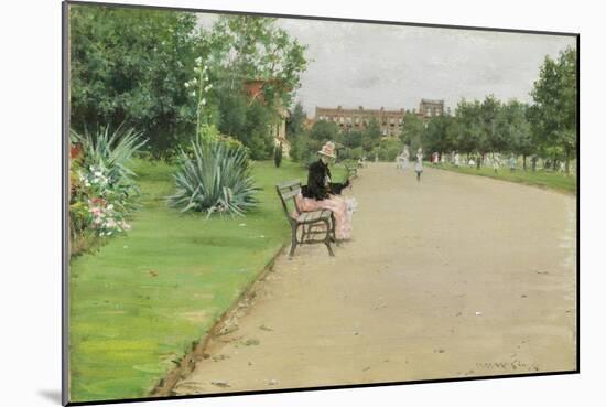 A City Park, C.1887-William Merritt Chase-Mounted Giclee Print