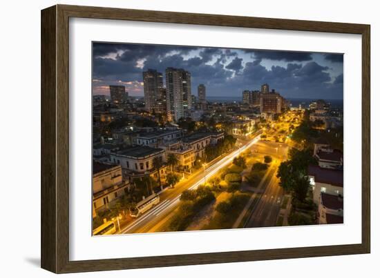 A City Street in Havana, Cuba-Alex Saberi-Framed Photographic Print