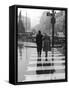 A City Street on a Rainy Day : the Location Is Manchester-Henry Grant-Framed Stretched Canvas