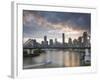 A Citycat Ferry Cruises Beneath Brisbane's Story Bridge Towards City Centre, Brisbane, Australia-Andrew Watson-Framed Photographic Print