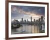 A Citycat Ferry Cruises Beneath Brisbane's Story Bridge Towards City Centre, Brisbane, Australia-Andrew Watson-Framed Photographic Print