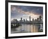 A Citycat Ferry Cruises Beneath Brisbane's Story Bridge Towards City Centre, Brisbane, Australia-Andrew Watson-Framed Photographic Print