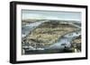 A Cityscape View of New York City, Circa 1850-Stocktrek Images-Framed Art Print