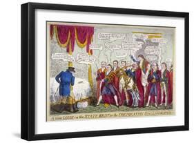 A Civic Louse in the State Bed!!!, or the Corporation Conglomorated!!, 1824-Isaac Robert Cruikshank-Framed Giclee Print