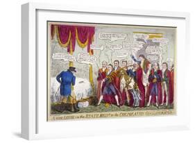 A Civic Louse in the State Bed!!!, or the Corporation Conglomorated!!, 1824-Isaac Robert Cruikshank-Framed Giclee Print