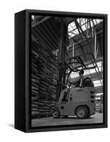 A Clark Forklift Truck, Spillers Animal Foods, Gainsborough, Lincolnshire, 1962-Michael Walters-Framed Stretched Canvas