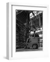 A Clark Forklift Truck, Spillers Animal Foods, Gainsborough, Lincolnshire, 1962-Michael Walters-Framed Photographic Print