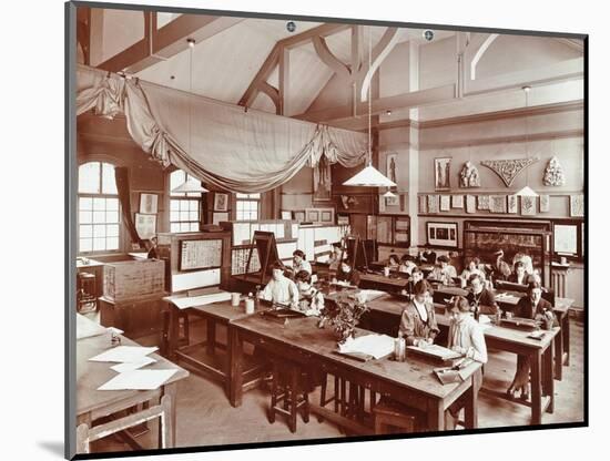 A Class at the Camberwell School of Arts and Crafts, Southwark, London, 1907-null-Mounted Photographic Print