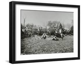 A Class from Fulham County Secondary School Having a Nature Lesson, London, 1908-null-Framed Photographic Print