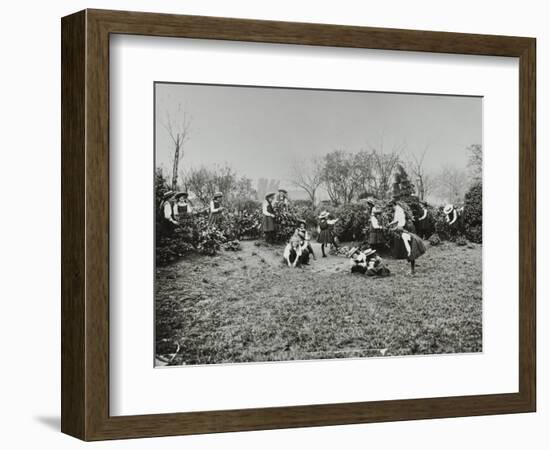 A Class from Fulham County Secondary School Having a Nature Lesson, London, 1908-null-Framed Photographic Print