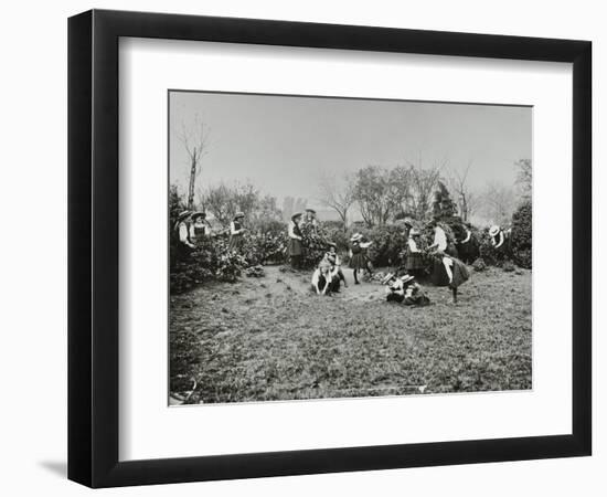 A Class from Fulham County Secondary School Having a Nature Lesson, London, 1908-null-Framed Photographic Print