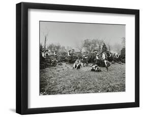 A Class from Fulham County Secondary School Having a Nature Lesson, London, 1908-null-Framed Photographic Print