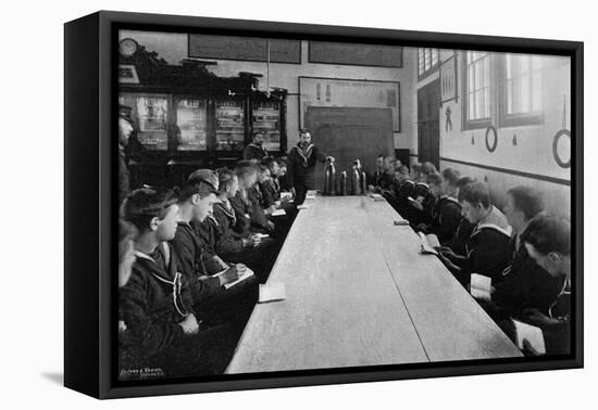 A Class of Seamen at Ammunition Instruction, Whale Island, Portsmouth, Hampshire, 1896-Russell & Sons-Framed Stretched Canvas