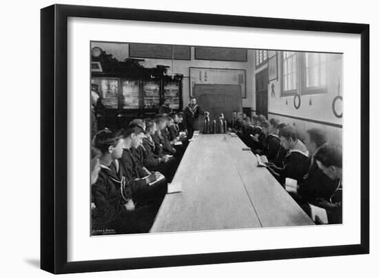A Class of Seamen at Ammunition Instruction, Whale Island, Portsmouth, Hampshire, 1896-Russell & Sons-Framed Giclee Print