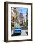 A Classic Car Parked on Street Next to Colonial Buildings with Former Parliament Building-Sean Cooper-Framed Premium Photographic Print