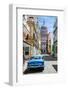 A Classic Car Parked on Street Next to Colonial Buildings with Former Parliament Building-Sean Cooper-Framed Premium Photographic Print