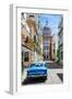 A Classic Car Parked on Street Next to Colonial Buildings with Former Parliament Building-Sean Cooper-Framed Photographic Print